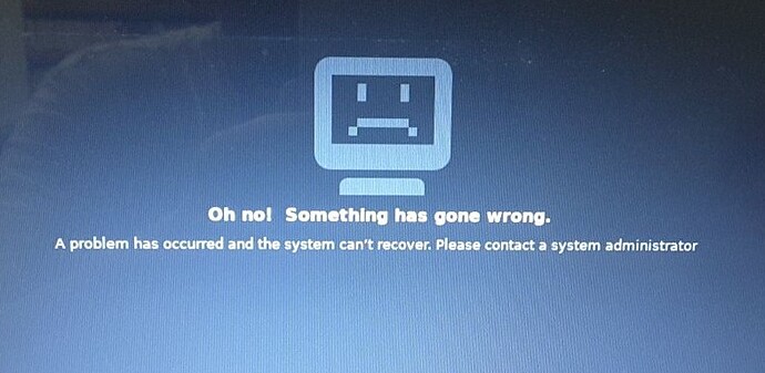 oh no something goes wrong contact your sysadmin